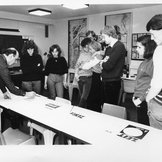 Bick in ein Seminar für junge Zeitungsmacher, 1970er Jahre