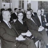v.l.n.r Minister Wuermeling, Frau Liesel Arnold, Ministerpräsident Franz Meyers und Dr. Bert Even